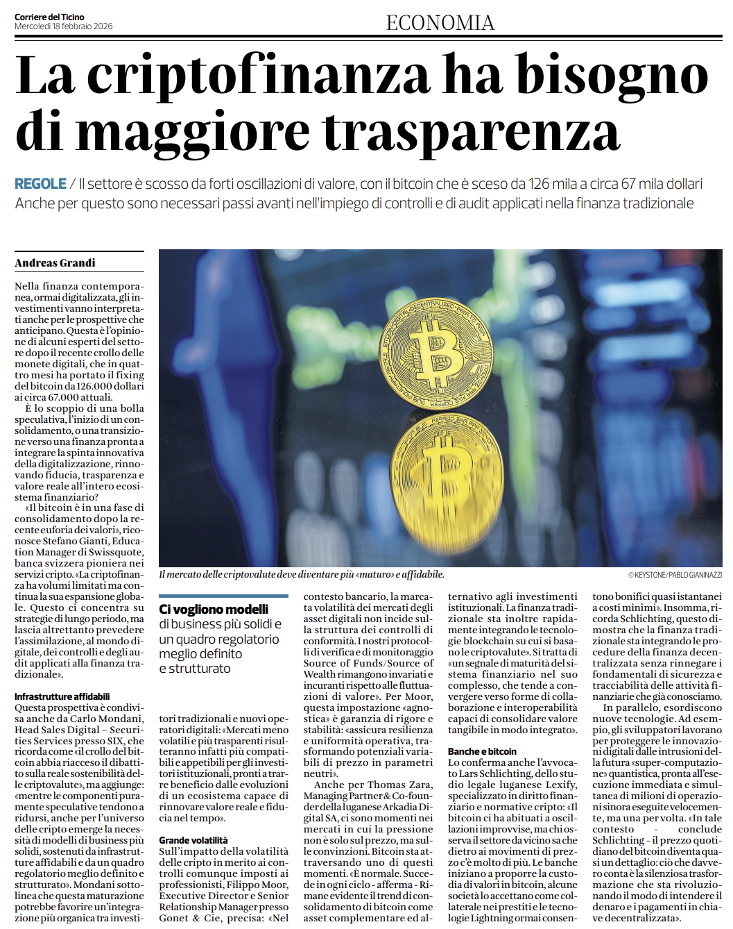 02.26 Corriere del Ticino