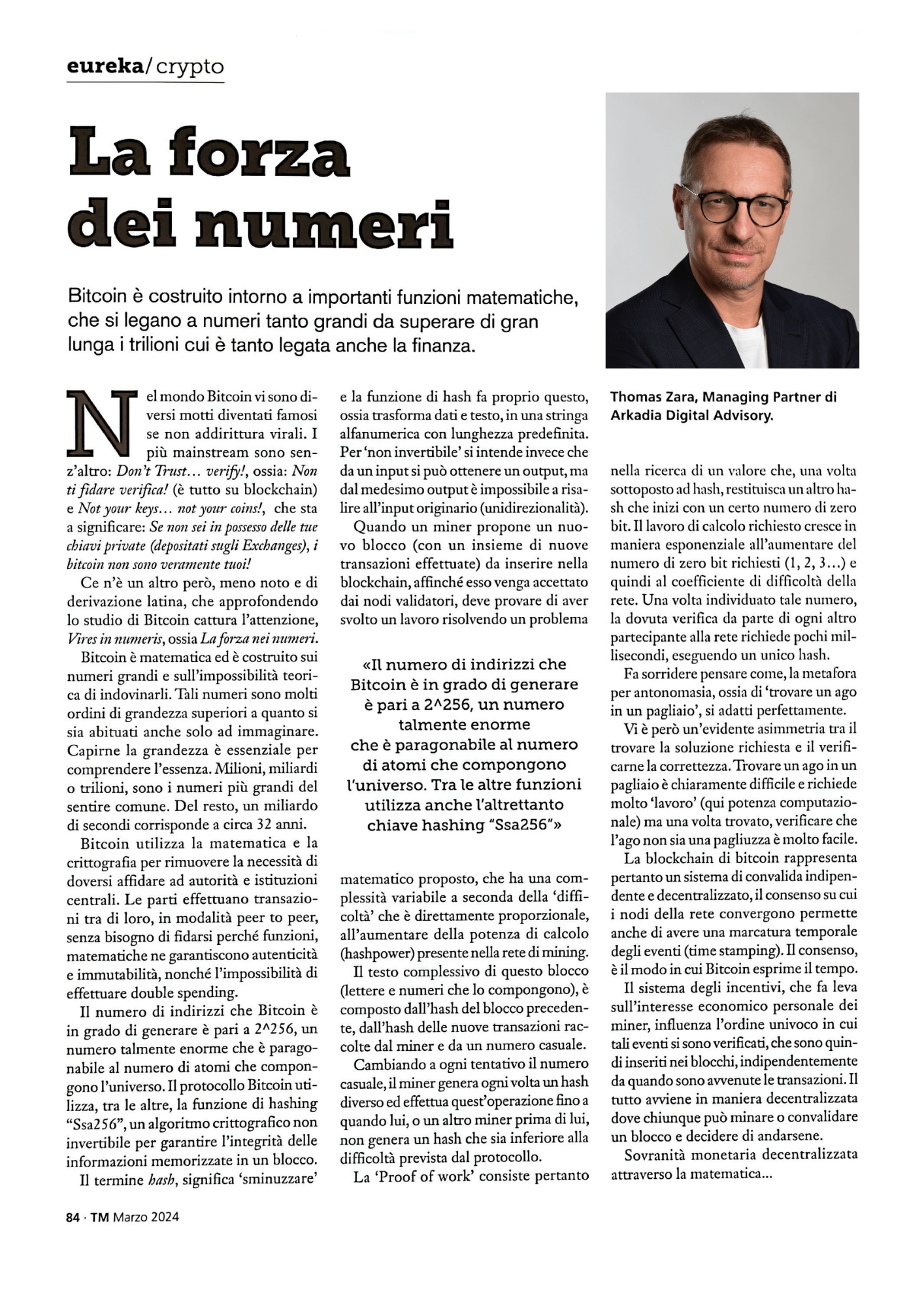 Marzo 24 -  La forza dei numeri